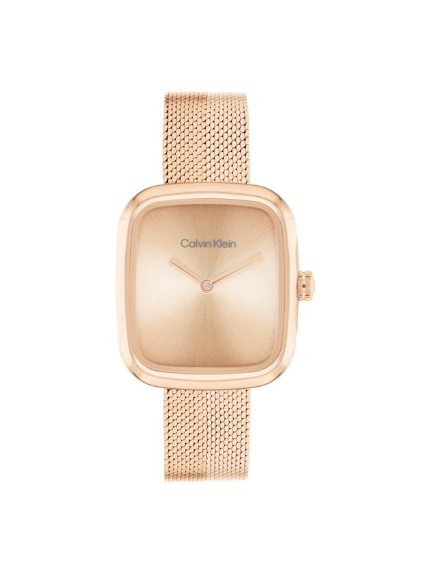 Sculpted Square Mesh Bracelet Watch