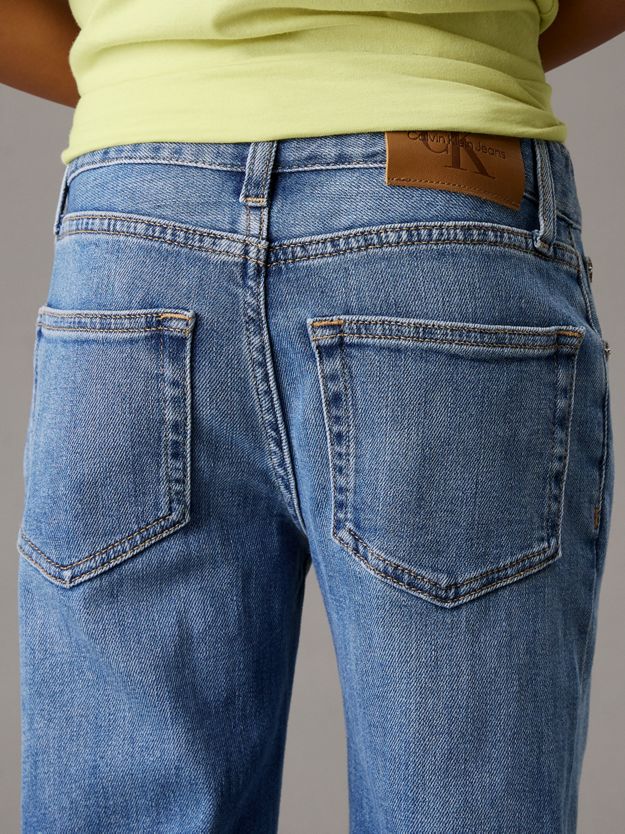 Mid Rise Straight Jeans