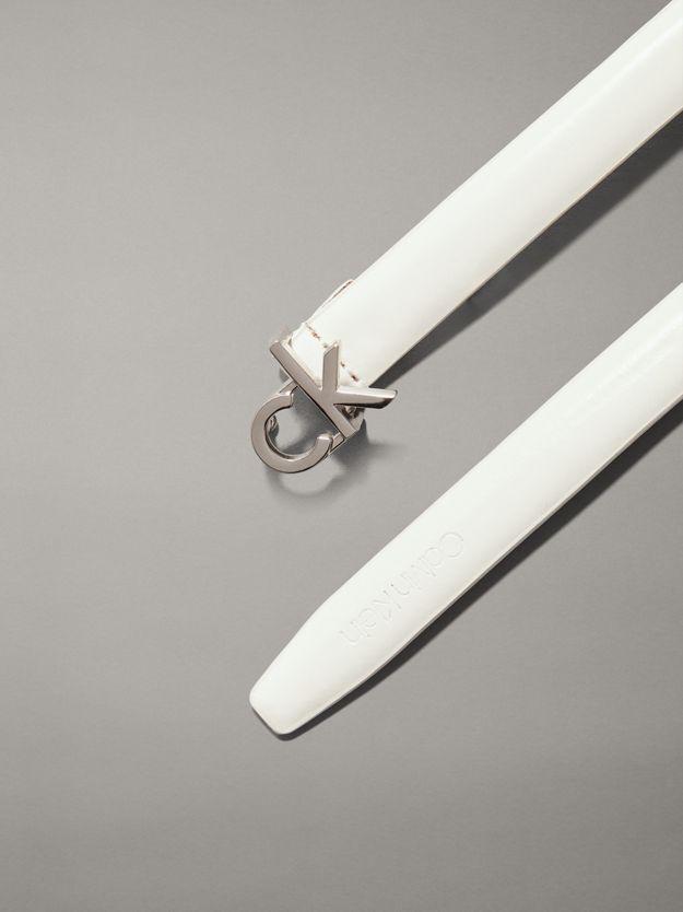 Slim Leather Logo Belt