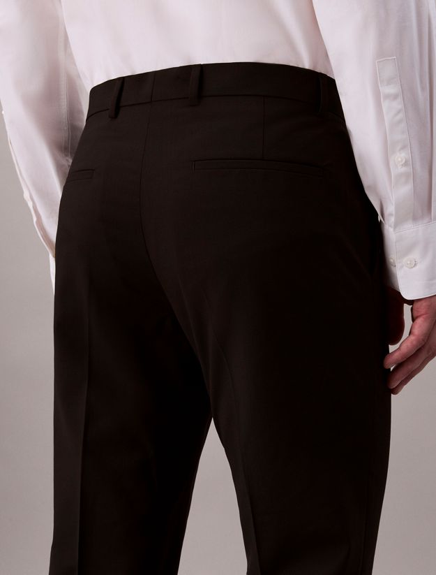 Slim Wool Blend Trousers