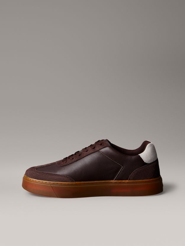 Tumbled Leather Flexible Sole Trainers