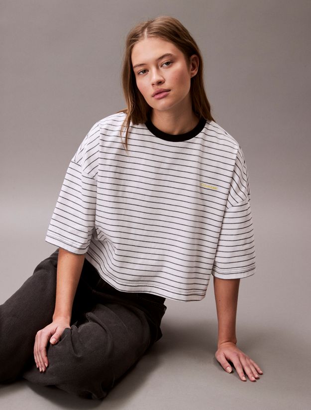 Striped Cropped Boxy Tee
