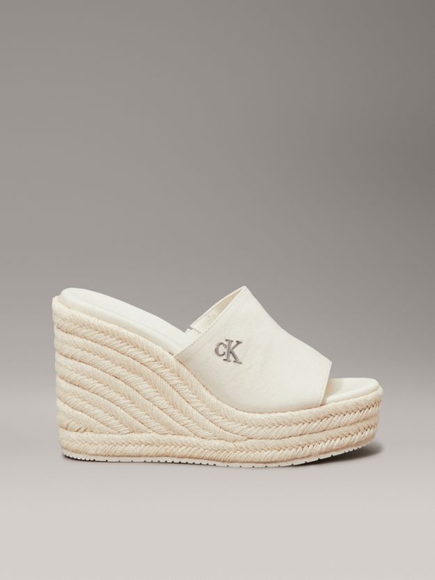 Platform Espadrille Wedge Sliders