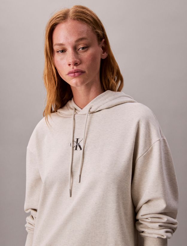 Monogram Hooded Sweatshirt Dress