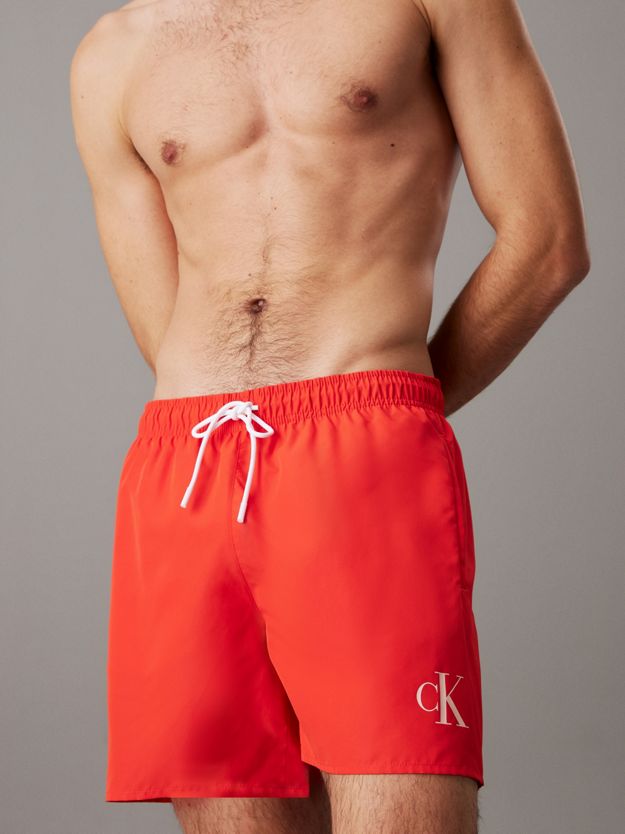 Medium Drawstring Swim Shorts - CK Monogram