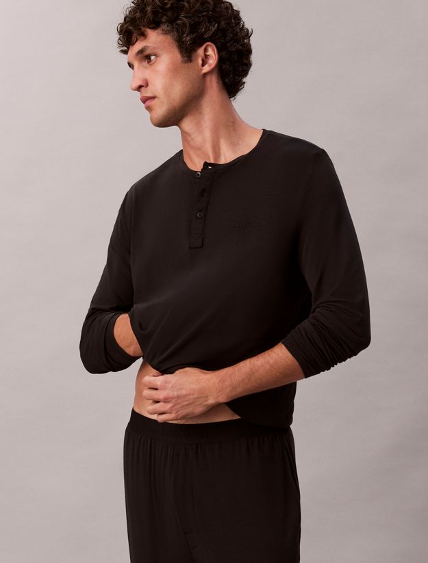 Ultra Soft Modal Henley Lounge Top