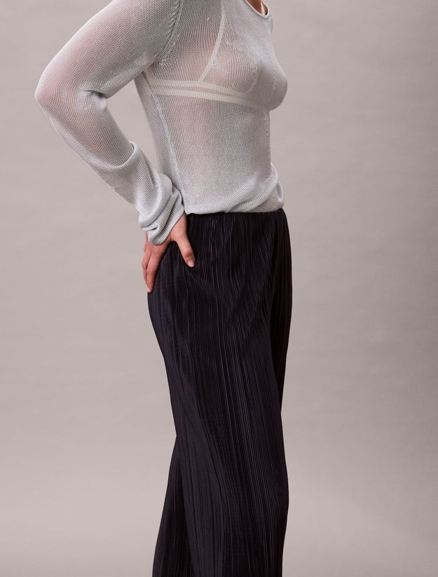 Plisse Pull On Trousers