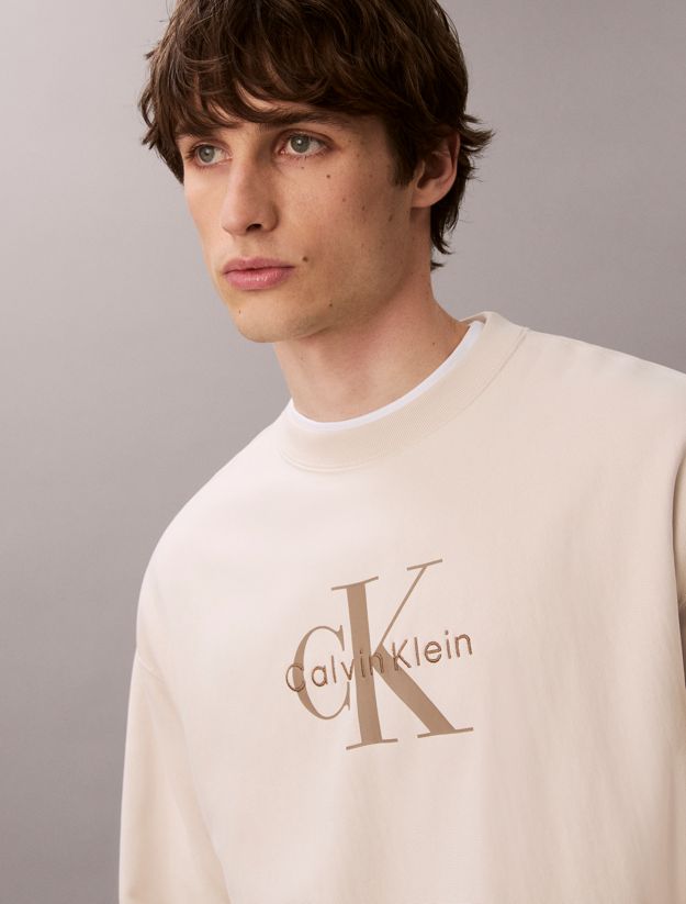Premium Terry Monogram Logo Relaxed Sweatshirt