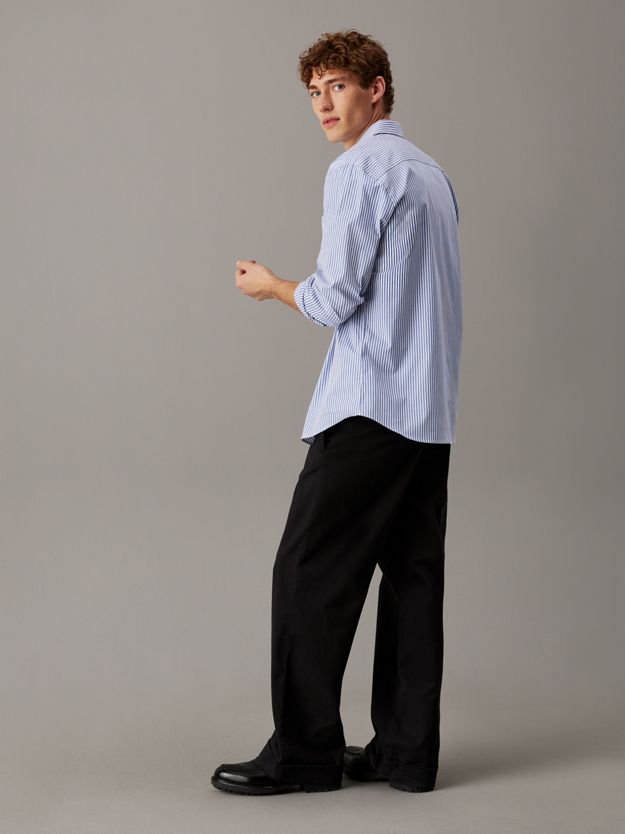 Poplin Stretch Striped Shirt