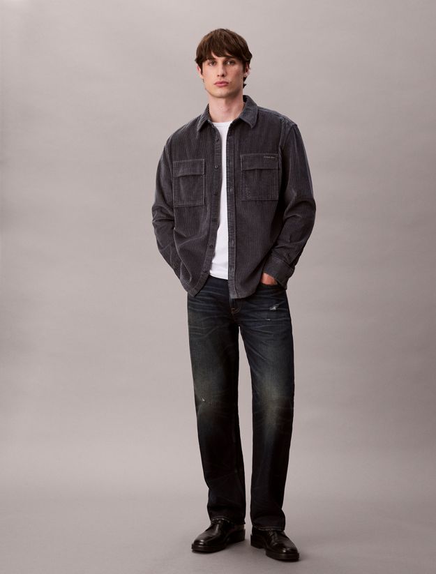 Corduroy Relaxed Button-Down Shirt