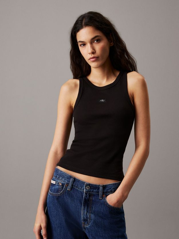 Slim Ribbed Cotton Tank Top