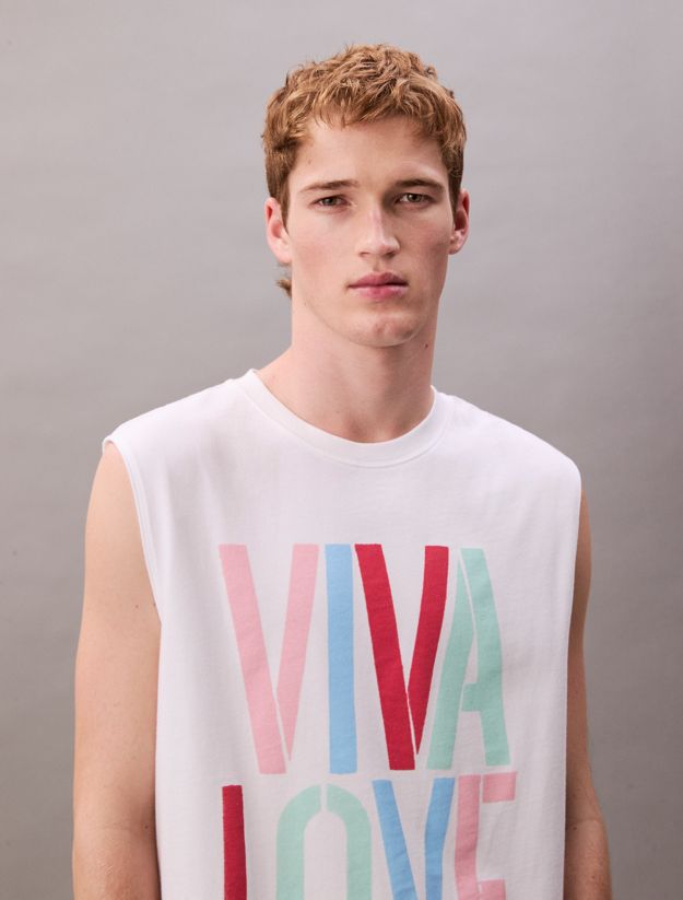 Marc Hundley Pride Viva Love Graphic Relaxed Tank Top