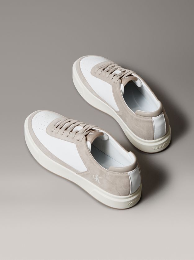 Leather and Suede Signature Trainers