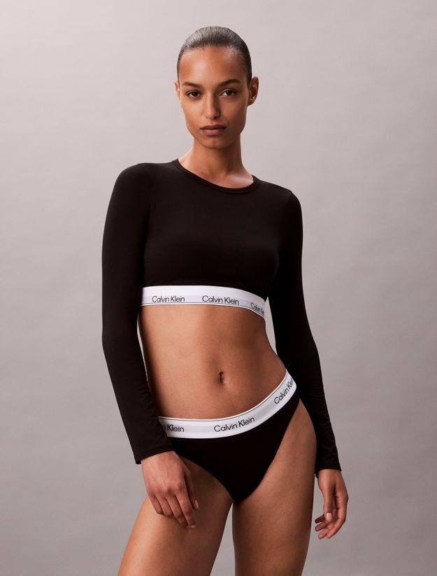 Long Sleeve T-shirt Bralette - Icon Cotton Modal