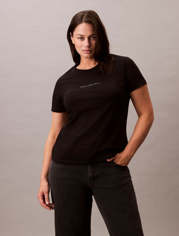 Plus Size Slim Logo T-shirt
