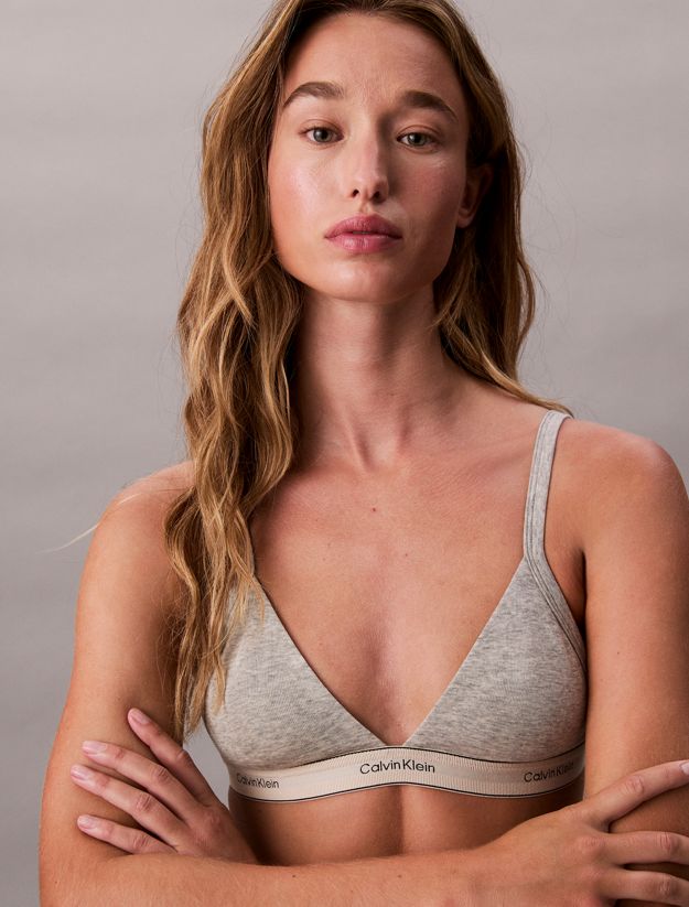 Unlined Triangle Bra - Heritage Cotton Stretch