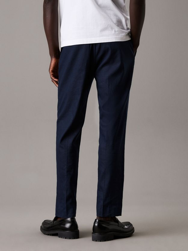 Tapered Linen Lyocell Trousers