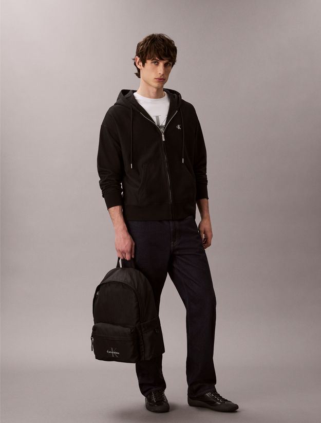 Nylon Monogram Logo Backpack