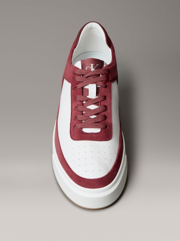 Leather and Suede Signature Trainers
