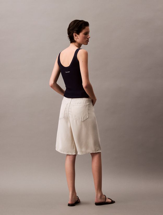 Relaxed Denim Bermuda Shorts