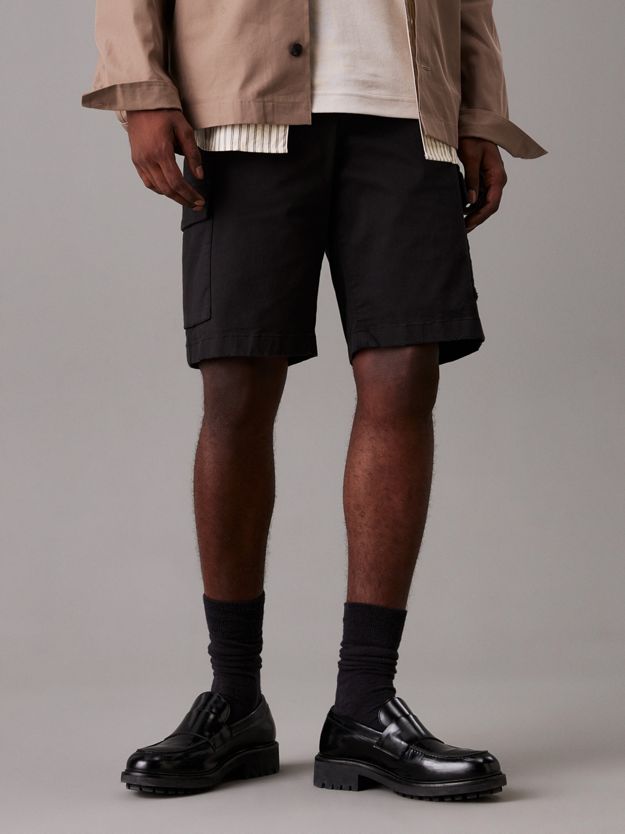 Straight Twill Cargo Shorts