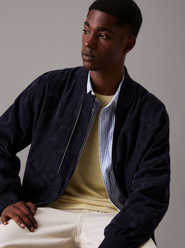 Suede Bomber Jacket