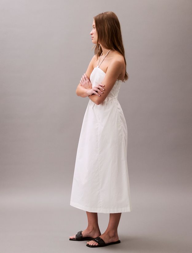 Cotton Twill Halter Dress