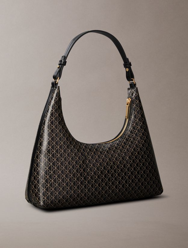 Allover Monogram Logo Shoulder Bag