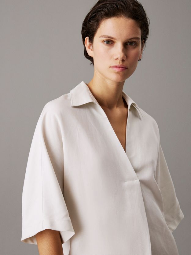 Linen Lyocell Shirt Dress
