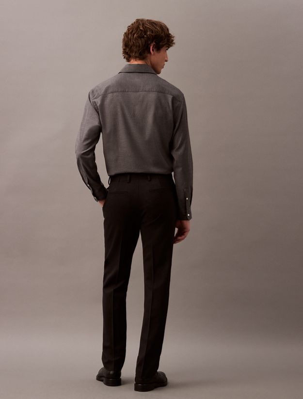 Slim Wool Gabardine Trousers