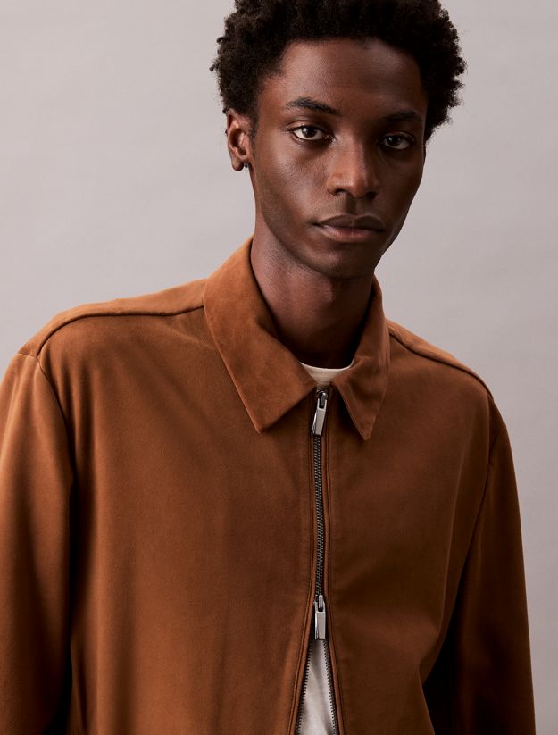 Suede Blouson Jacket