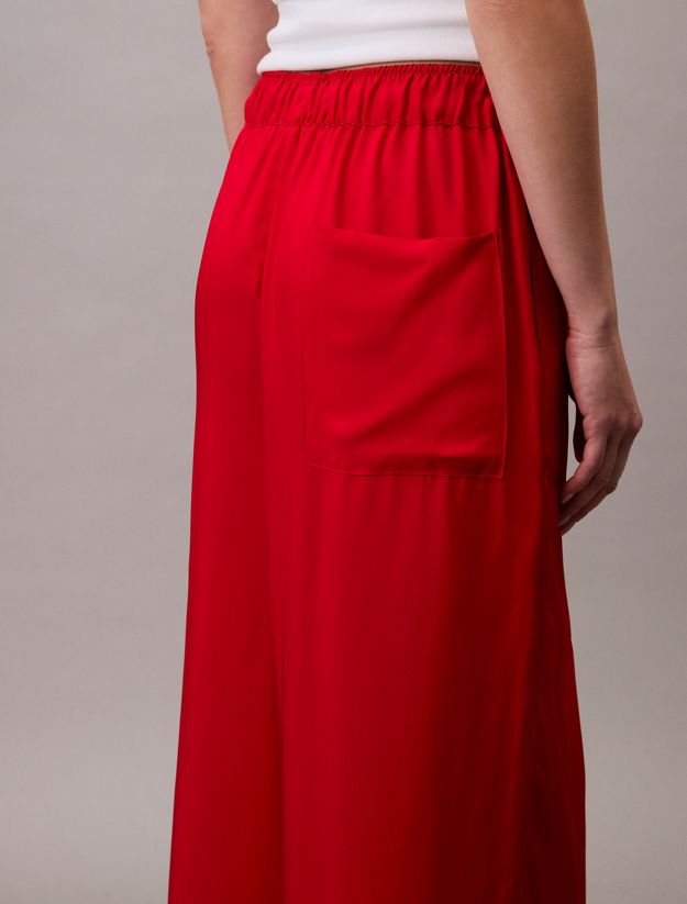 Wide Leg Viscose Trousers