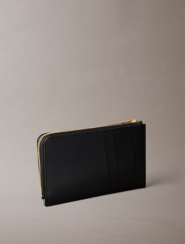 Foil Logo Top Zip Card Holder