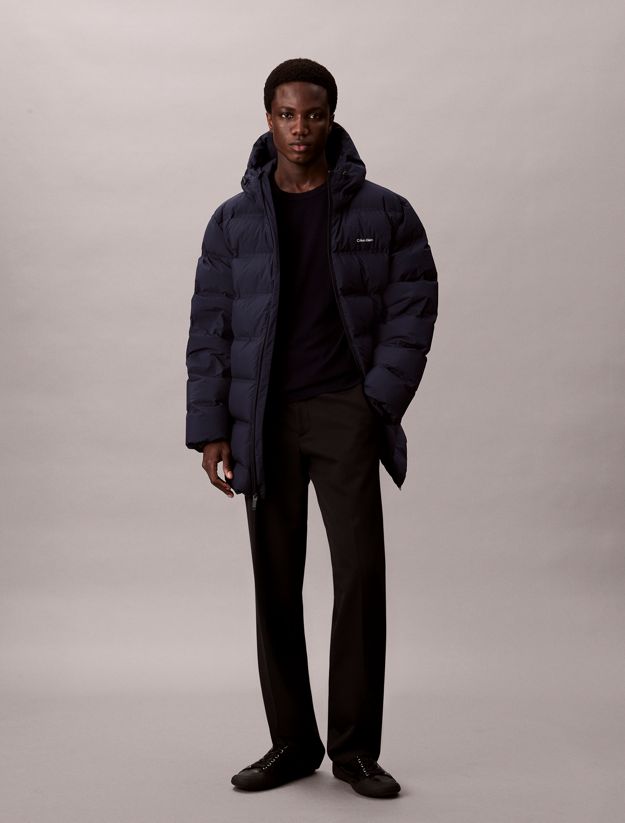Channelled Down Puffer Coat