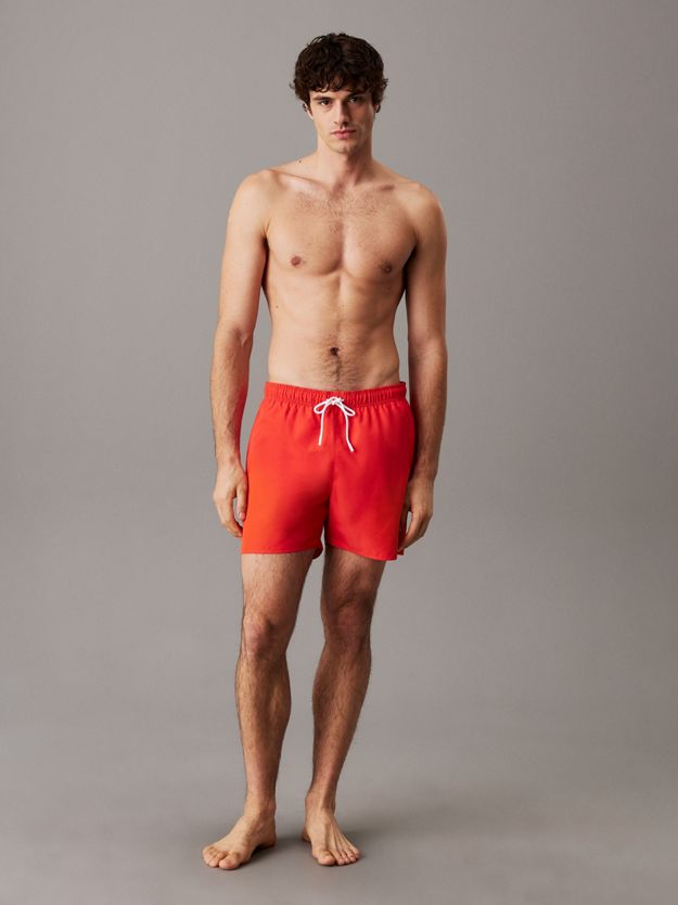 Medium Drawstring Swim Shorts - CK Monogram