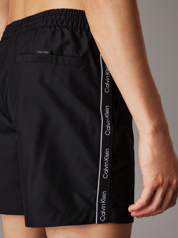 Medium Drawstring Swim Shorts - Logo Tape