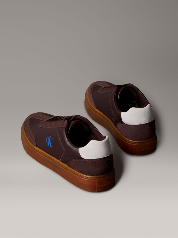 Tumbled Leather Flexible Sole Trainers