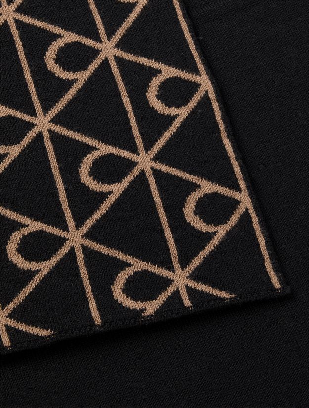 Reversible Wool Cashmere Blend Scarf