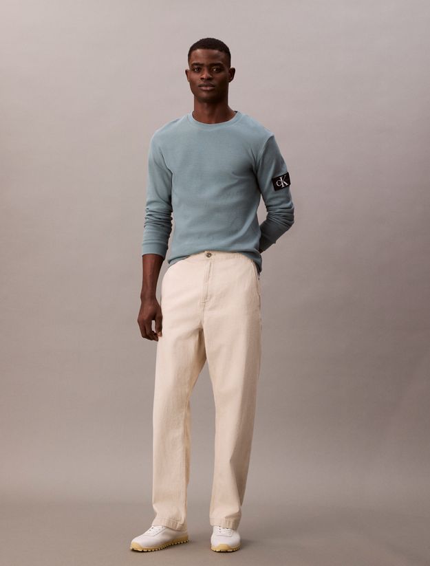 Slim Long Sleeve Waffle T-shirt