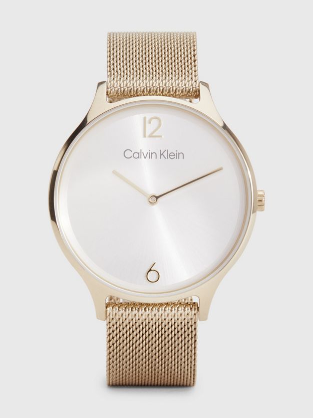 Minimalistic Dial Mesh Bracelet Watch