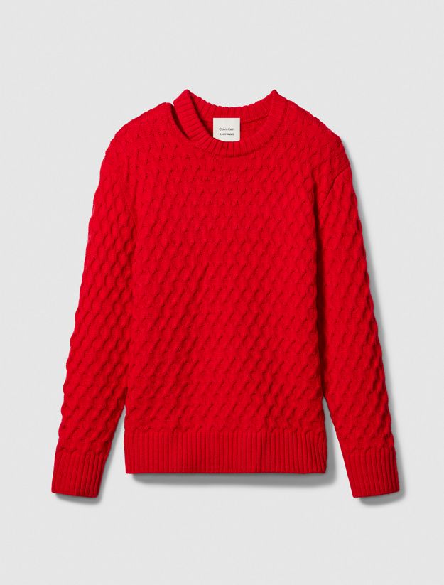 Merino Wool Cable Knit Relaxed Jumper