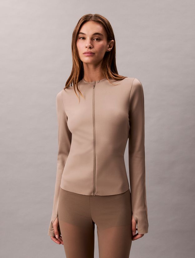 Invisible Midlayer Shapewear Zip Up Jacket