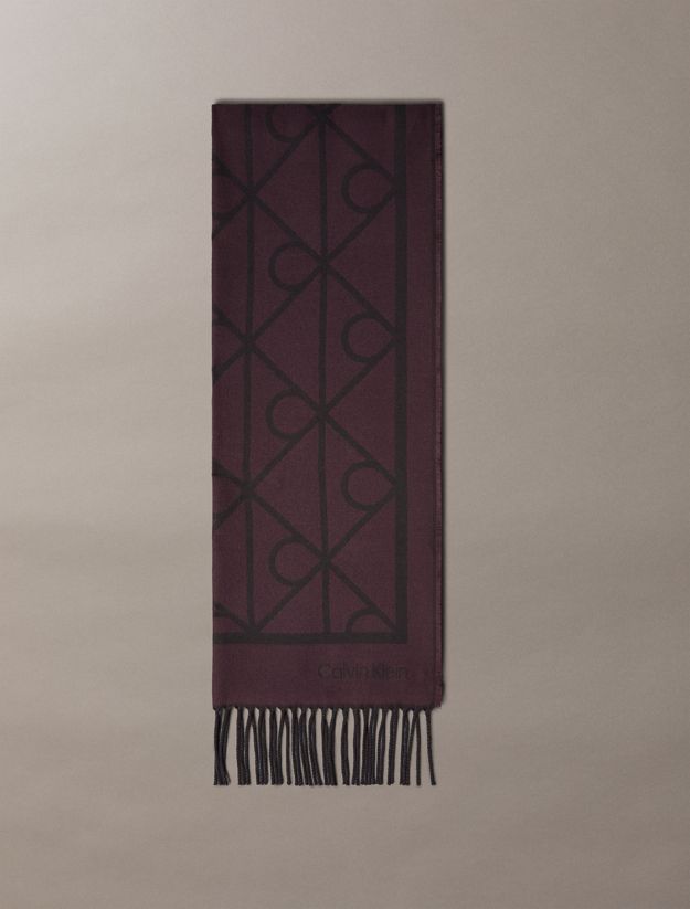 Soft Two-Tone Emblem Logo Scarf