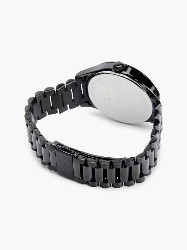 Black Plated Steel Watch