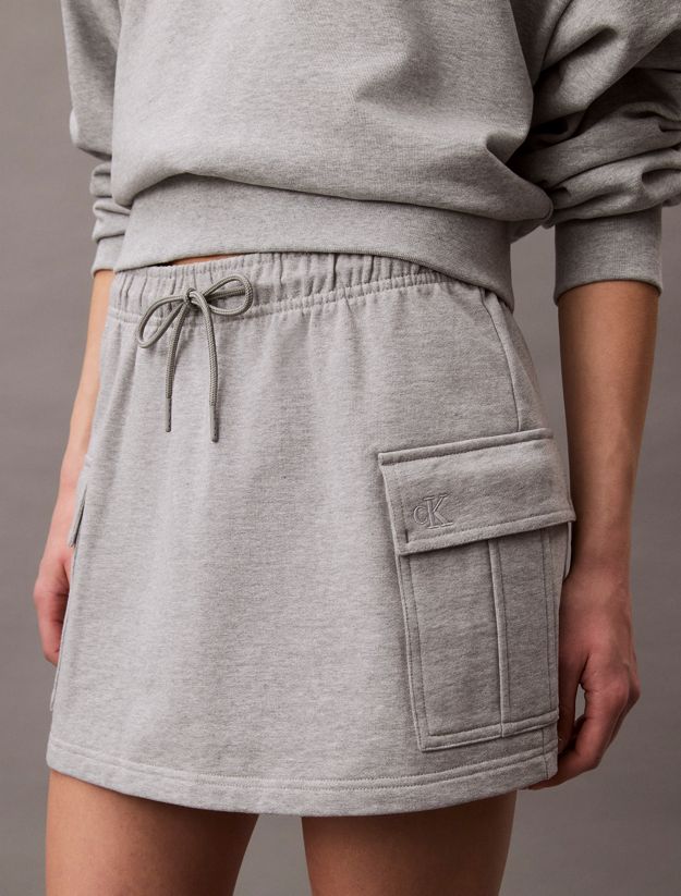 Cotton Terry Cargo Mini Skirt