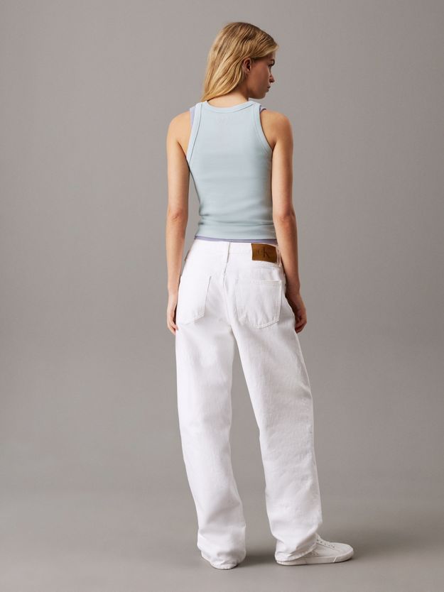 Slim Ribbed Monogram Tank Top