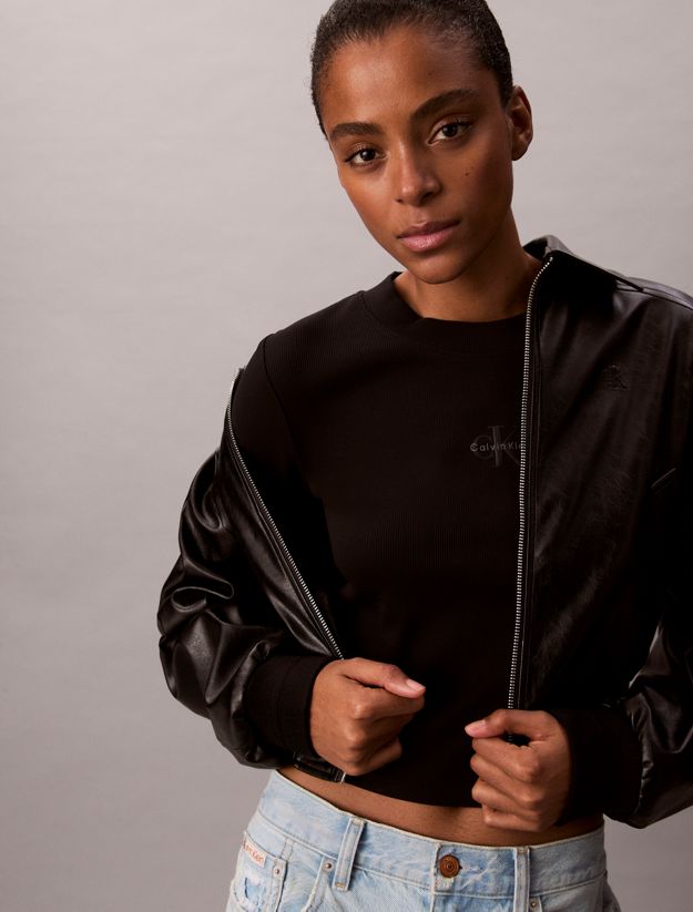 Monogram Logo Long Sleeve Baby Tee