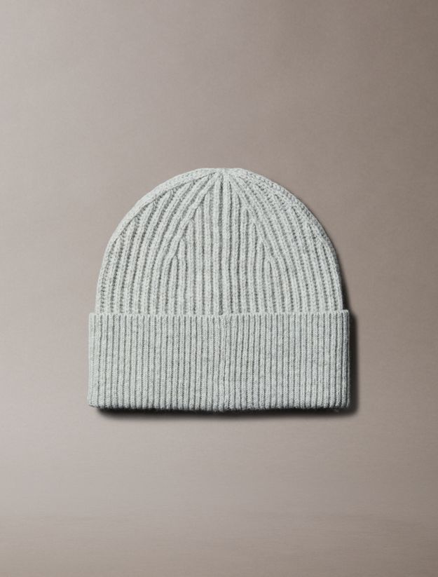 Wool Blend Signature Logo Beanie