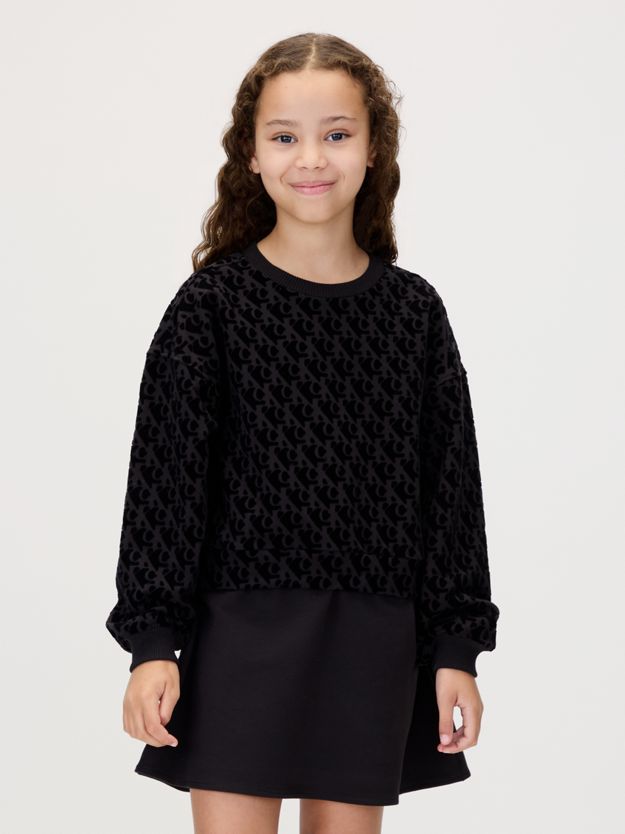 Fleece Logo Blouson Dress