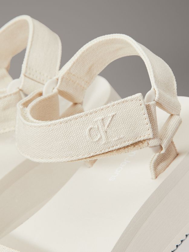 Canvas Platform Sandals